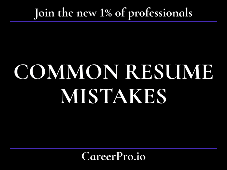 Common resume mistakes