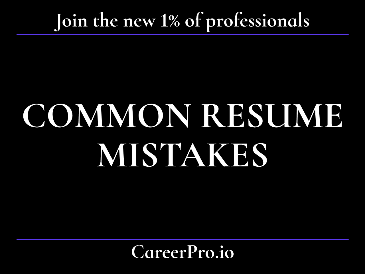 Common resume mistakes